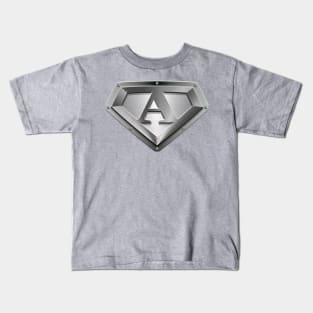 Steel Plated Diamond Shaped A Kids T-Shirt